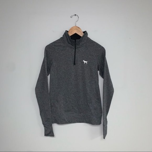 PINK Victoria’s Secret Long Sleeve Size Extra Small 1/4 Zip Sweater Light Jacket - Picture 2 of 4